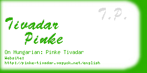 tivadar pinke business card